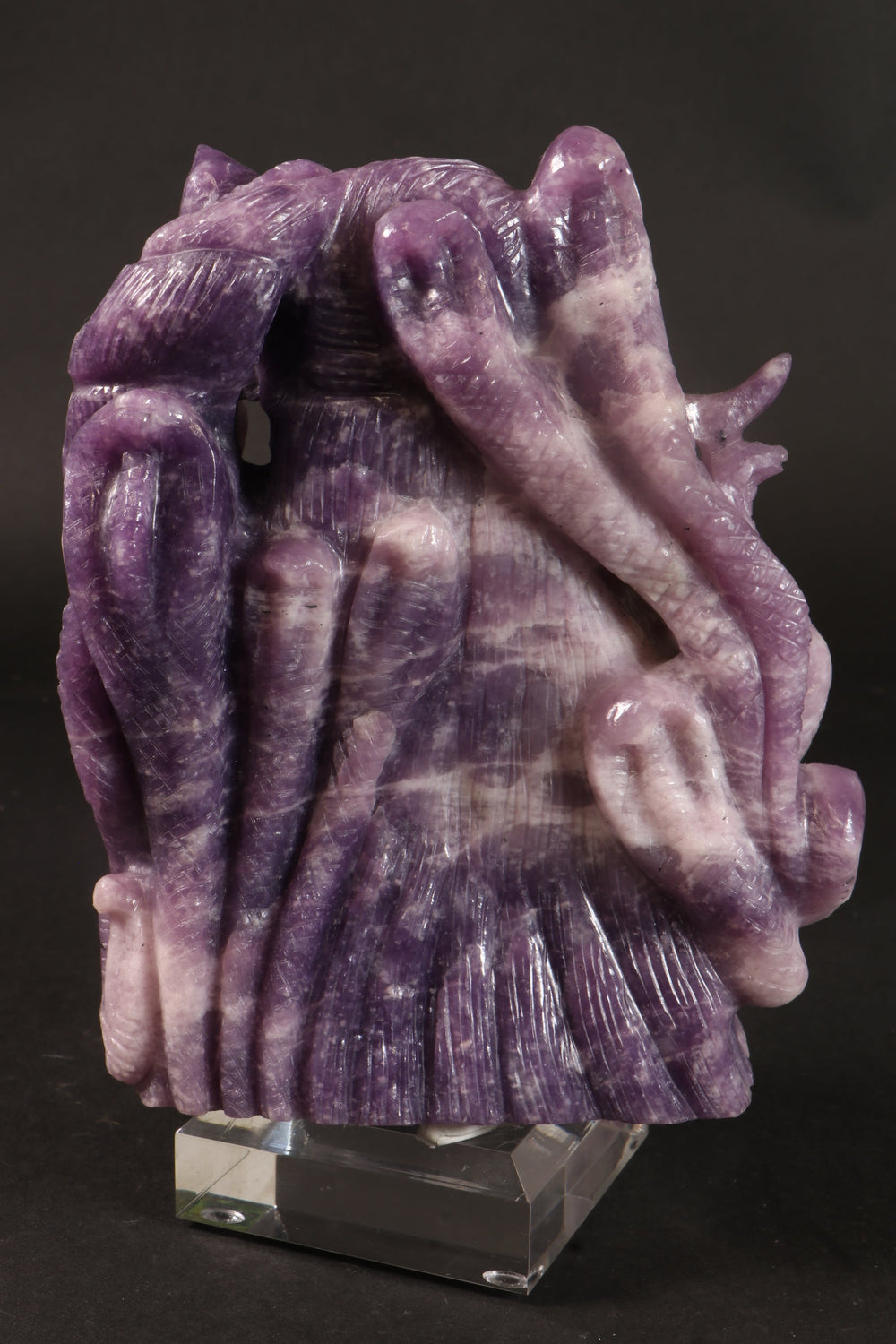 Lepidolite Shiva Carving TD1640