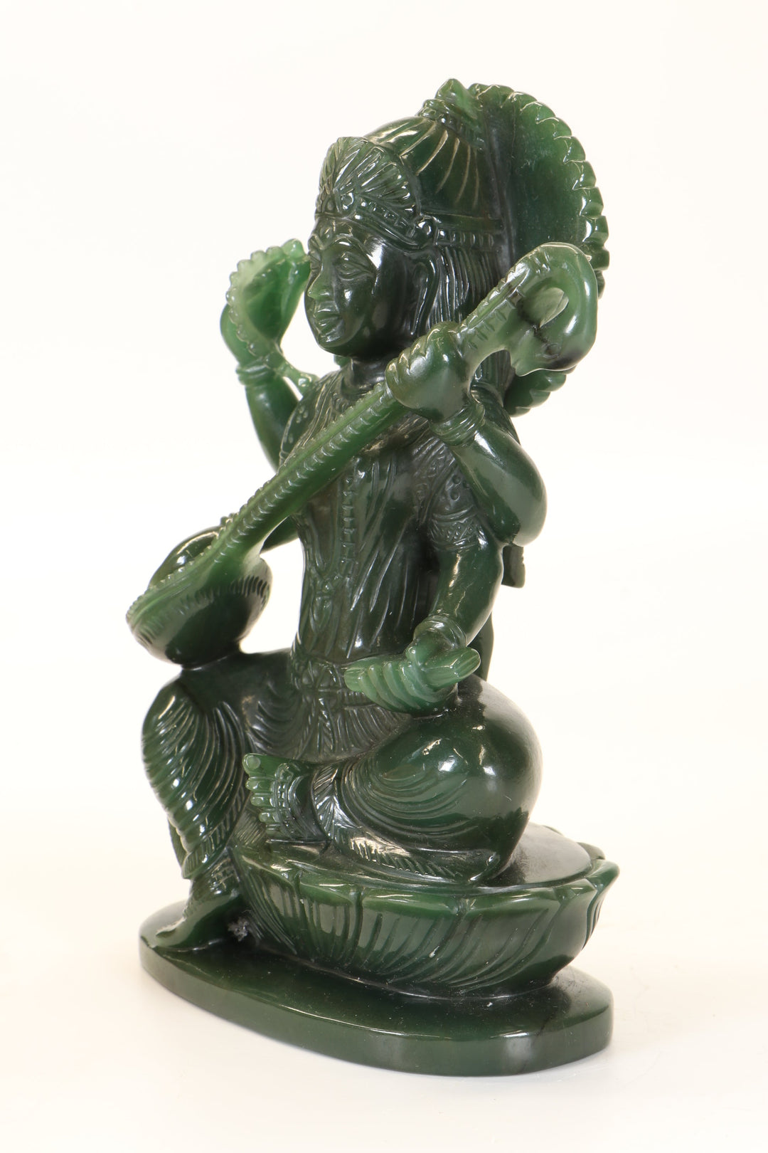 Colombian Jade Saraswati Carving TD1643