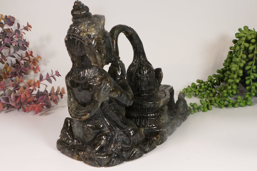 Labradorite Ganesha Carving TD1672