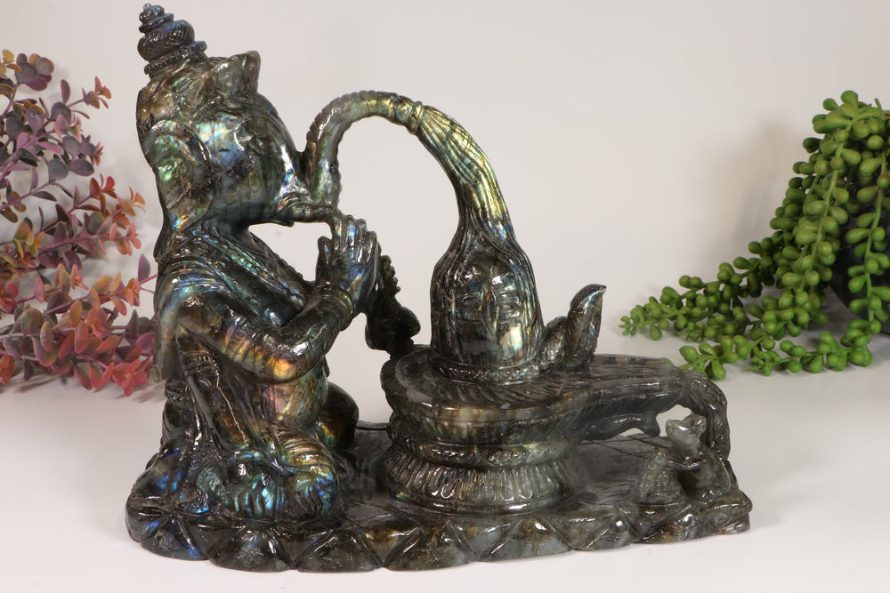 Labradorite Ganesha Carving TD1672