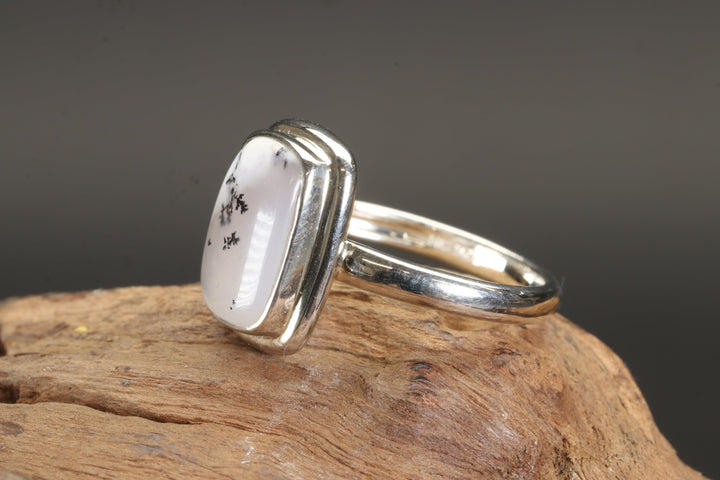 Dendritic Opal Ring Size 8