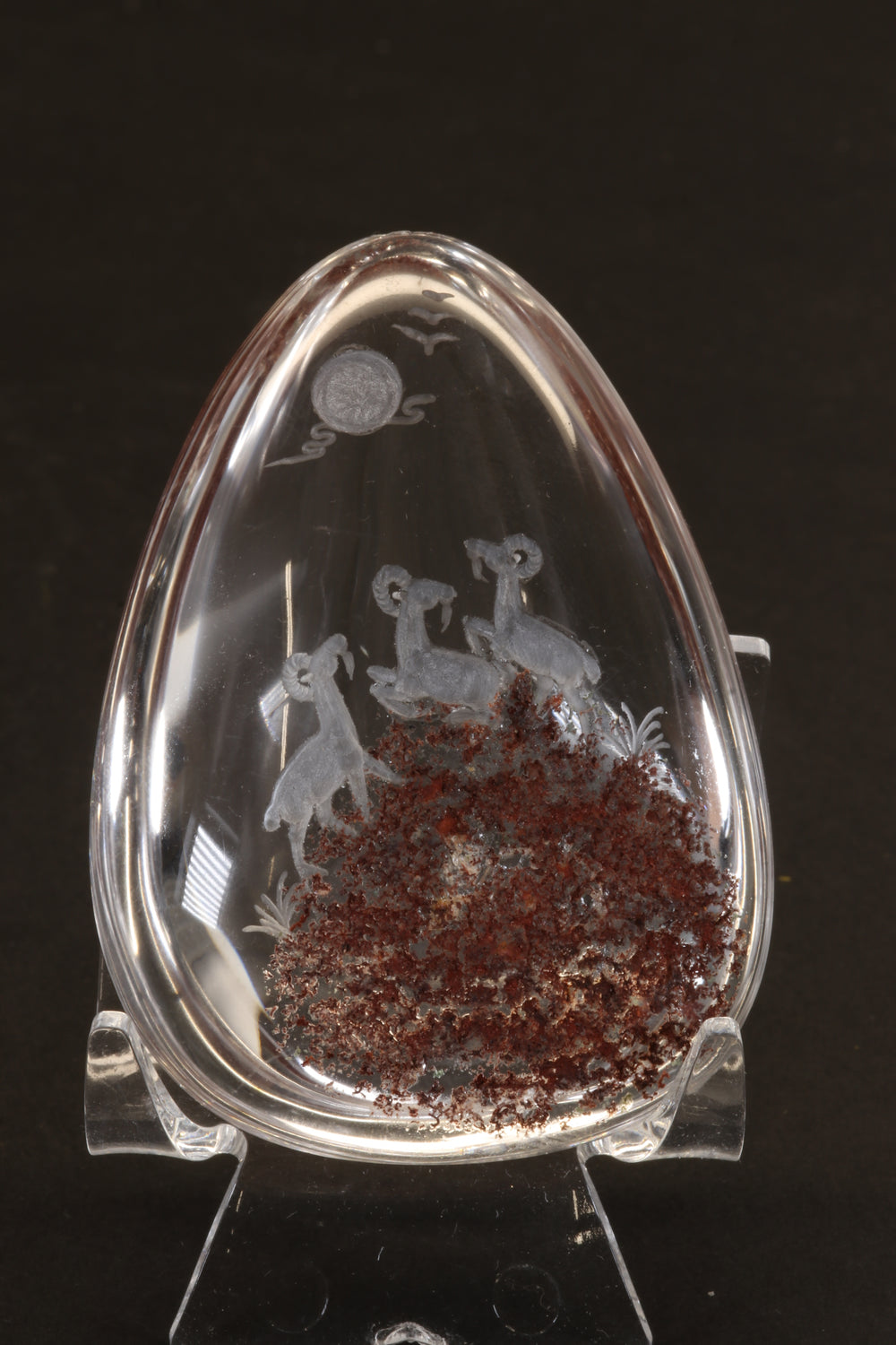 Reverse Intaglio Ram Carving in Quartz TD2920