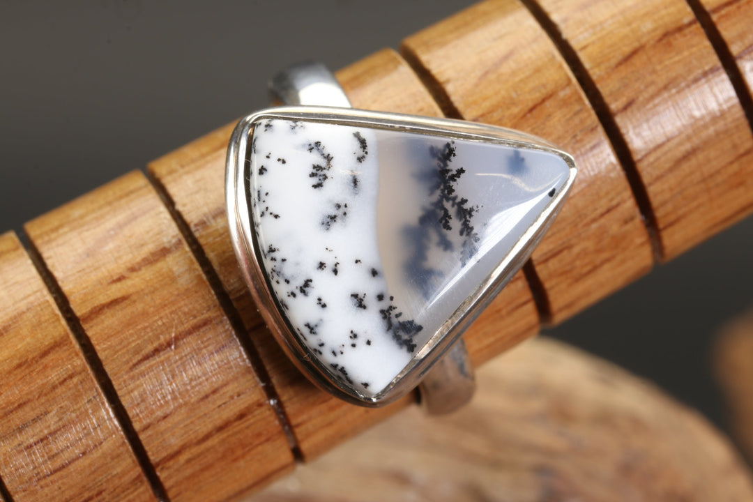 Dendritic Opal Ring Size 7