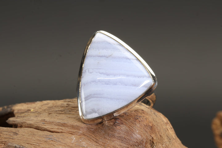 Blue Lace Agate Ring Size 10