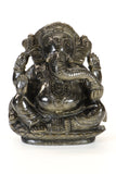 Gold Sheen Obsidian Ganesha Carving TD3452