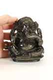 Gold Sheen Obsidian Ganesha Carving TD3452