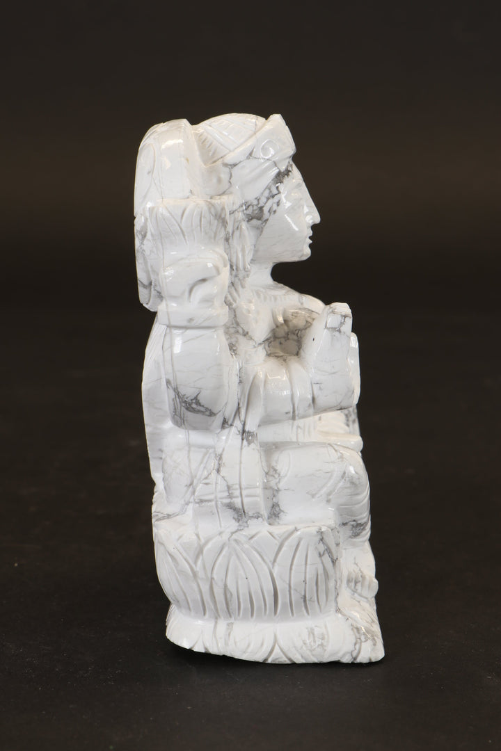 Howlite Lakshmi Carving TD3492
