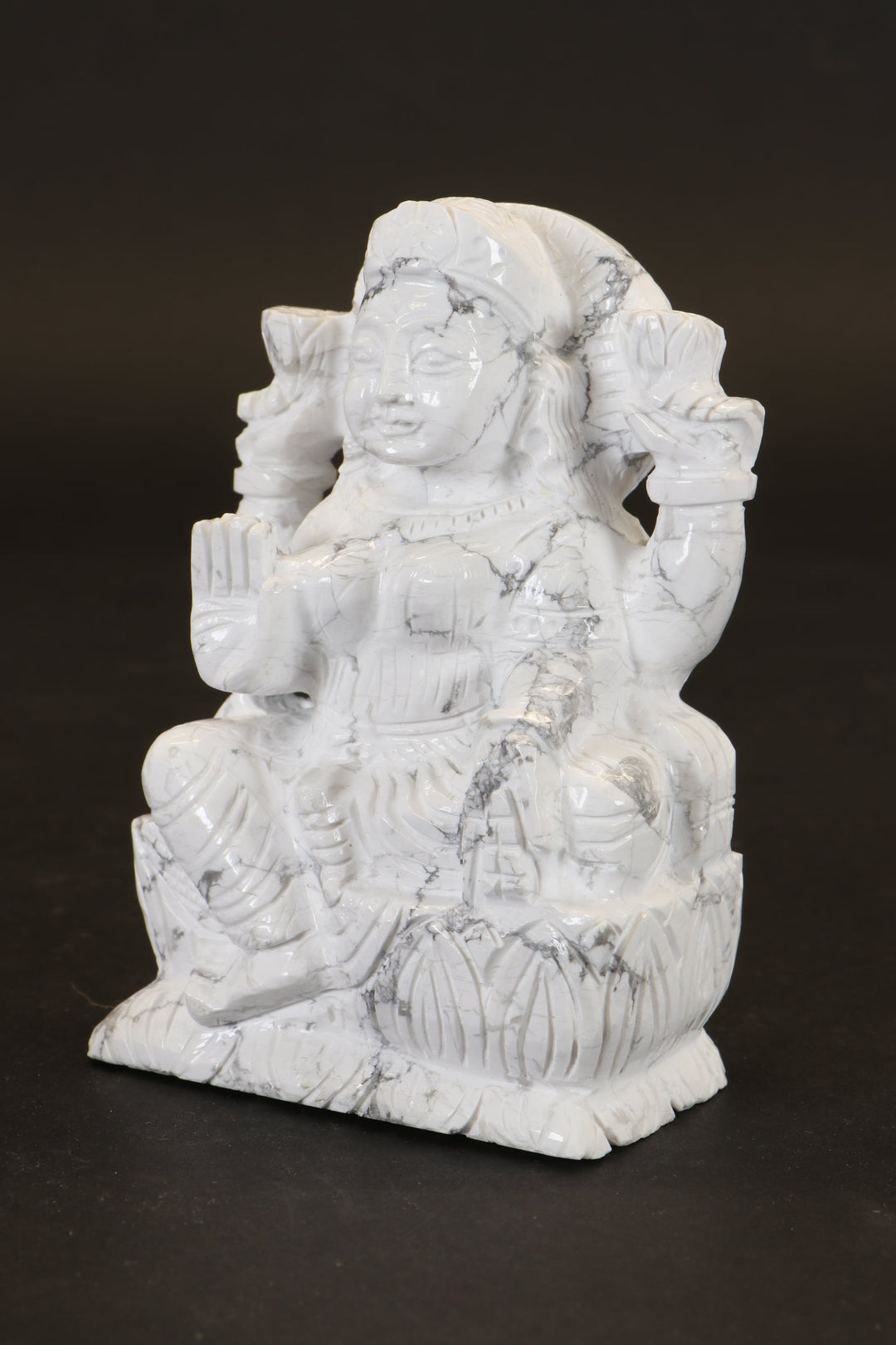 Howlite Lakshmi Carving TD3492