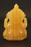 Orange Calcite Ganesha Carving TD3649