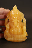 Orange Calcite Ganesha Carving TD3649