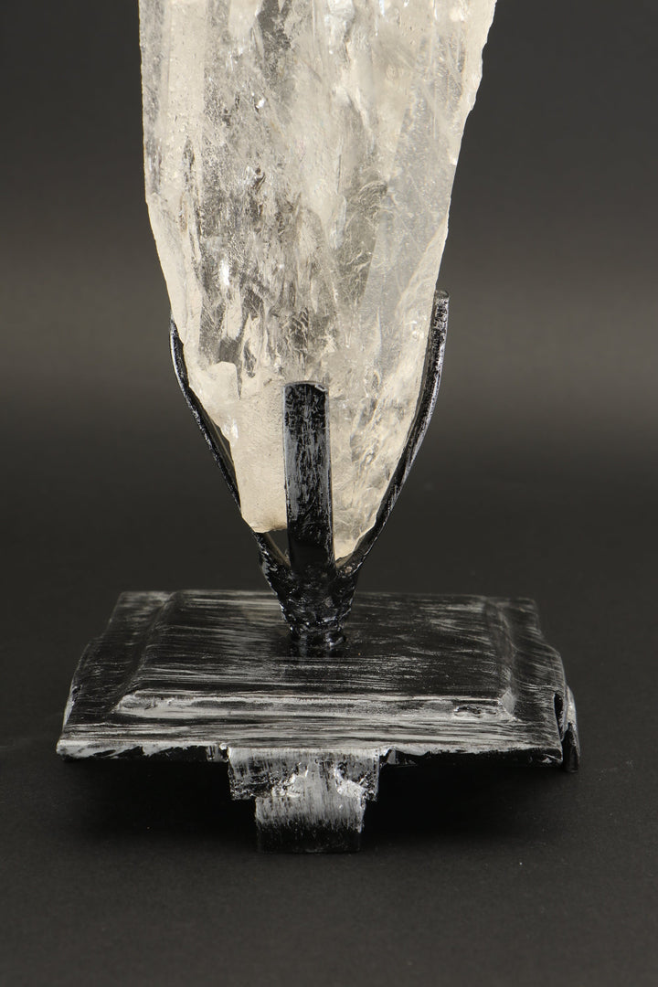 12" Polished Lemurian Quartz Crystal on Spinning Stand TD3750