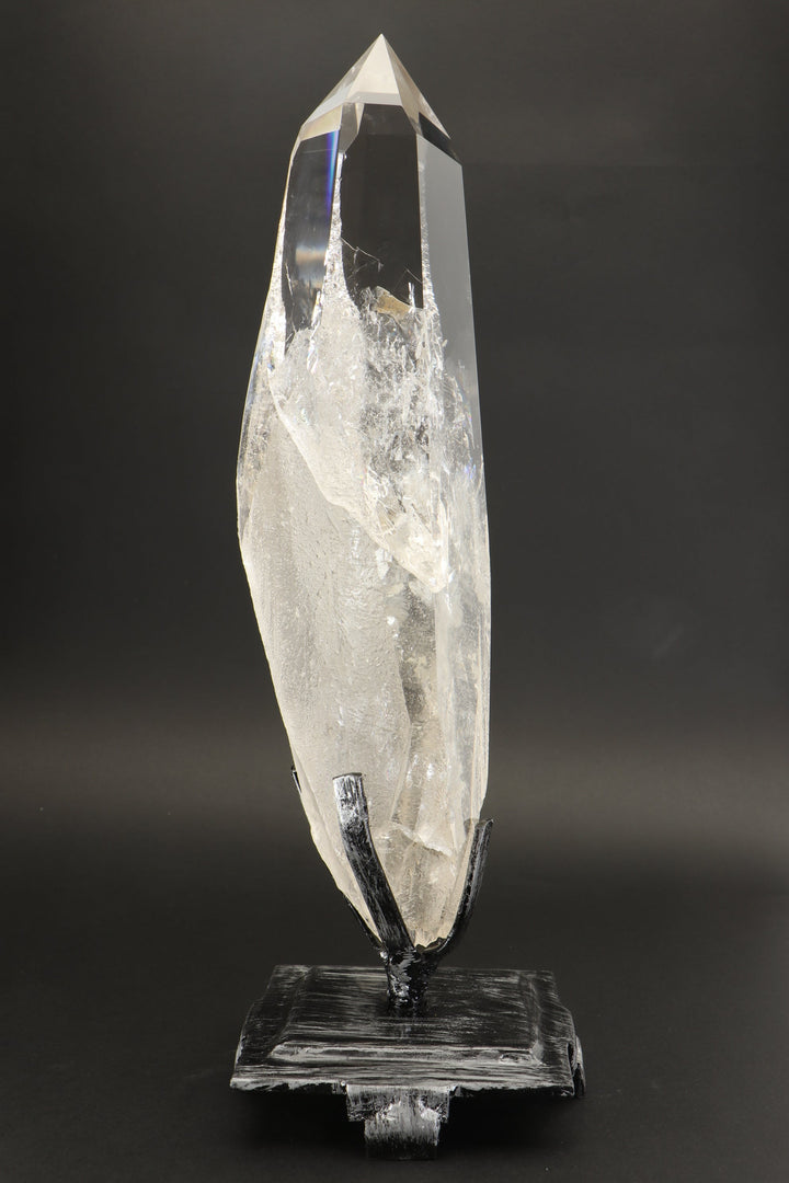 12" Polished Lemurian Quartz Crystal on Spinning Stand TD3750