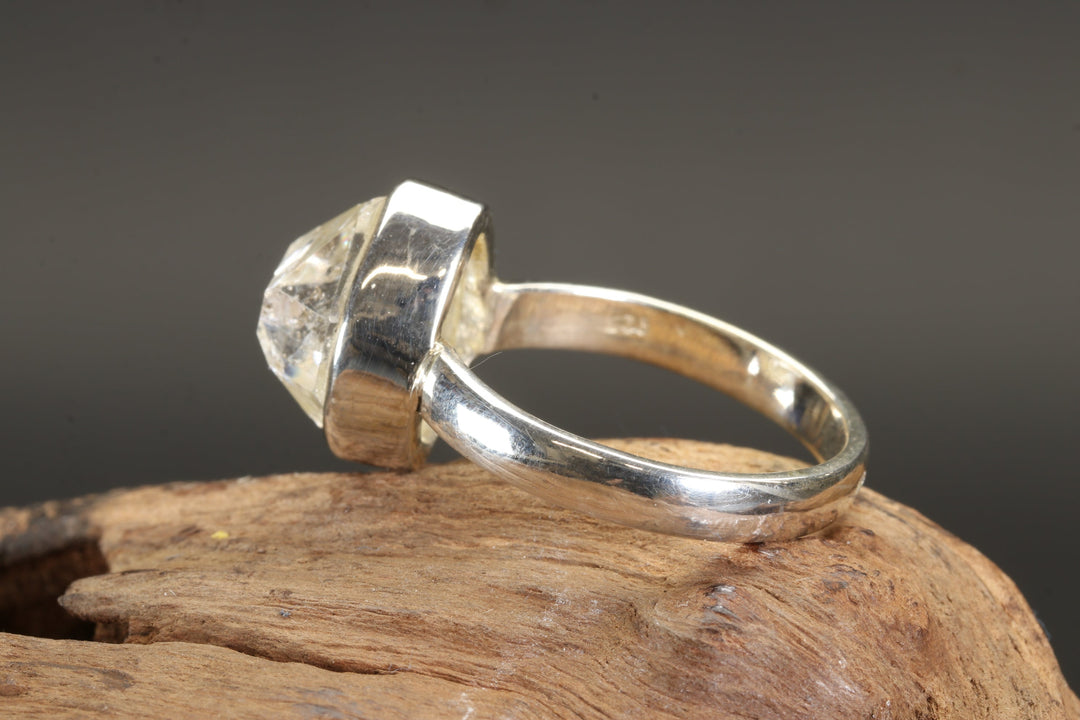 Herkimer Diamond Ring Size 8
