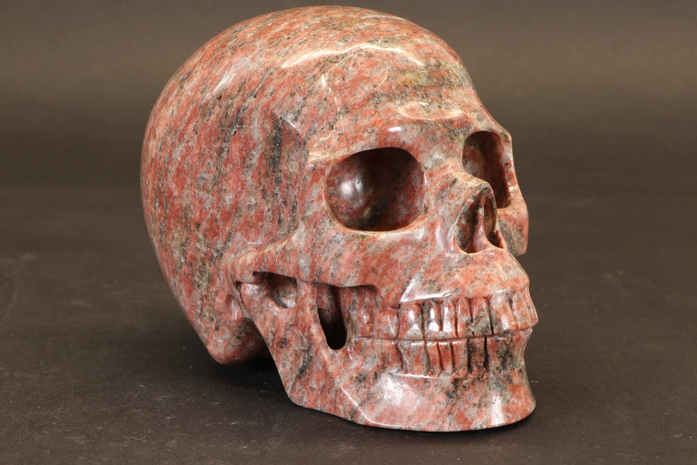 Red Jasper Skull Carving TD3988