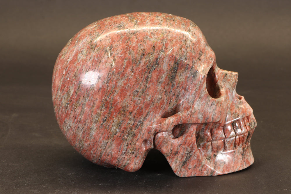 Red Jasper Skull Carving TD3988