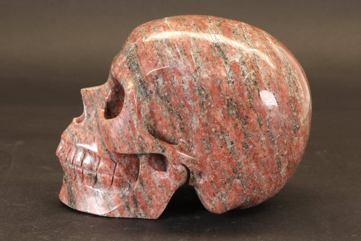 Red Jasper Skull Carving TD3988