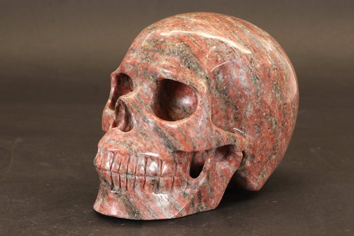 Red Jasper Skull Carving TD3988