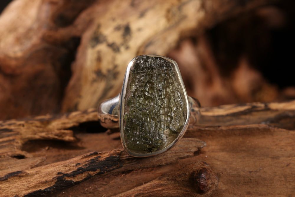 Moldavite Ring Size 5 TD740
