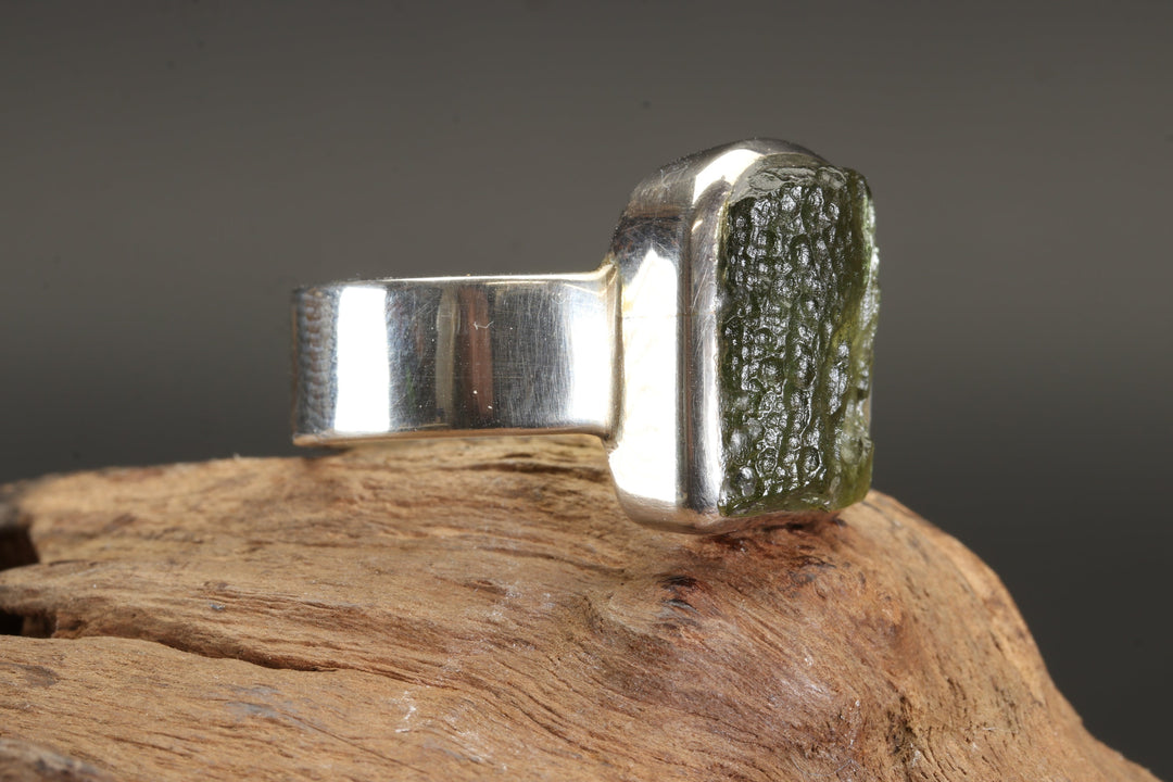 Moldavite Ring Size 9