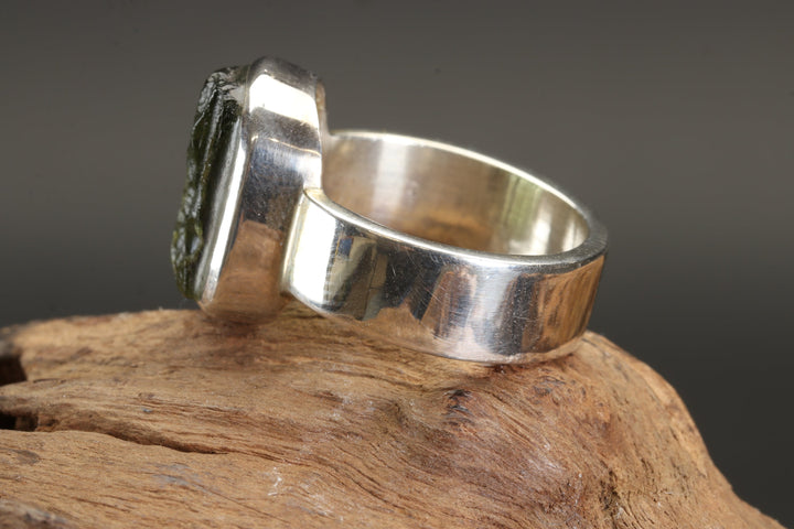 Moldavite Ring Size 9