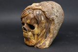 Sagenitic Agate Nodule Skull Carving TU1139