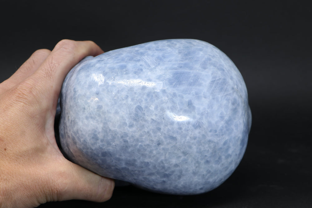 Life Size Realistic Blue Calcite Skull TU1510
