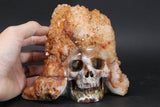Quartz Cluster Skull Carving TU2213