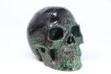 Ruby Zoisite Skull Carving TU2365