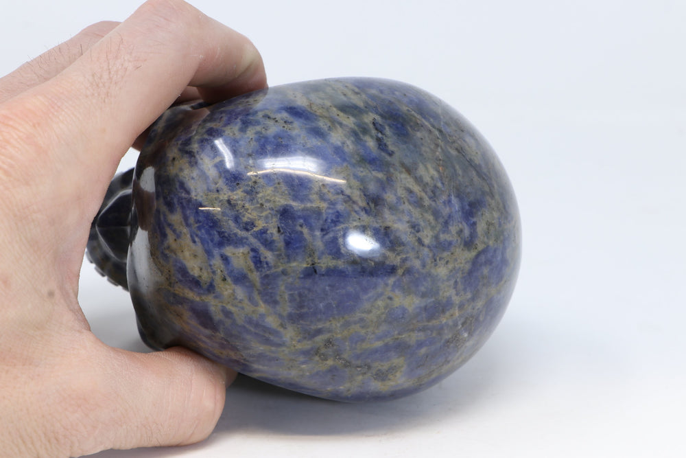 Sodalite Skull Carving TU3017