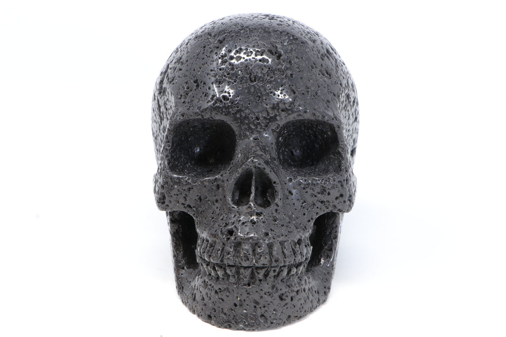 Lava Stone (Scoria) Skull Carving TU3029