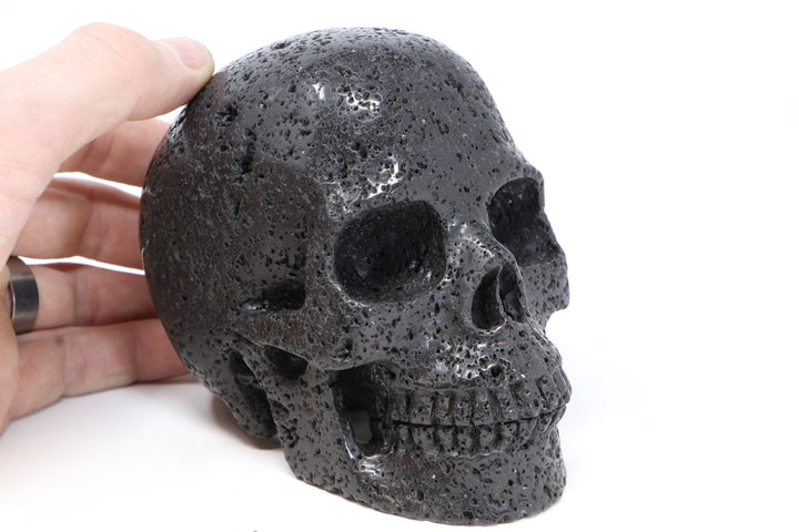 Lava Stone (Scoria) Skull Carving TU3029