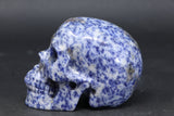 3.5" Sodalite Skull Carving TU3786