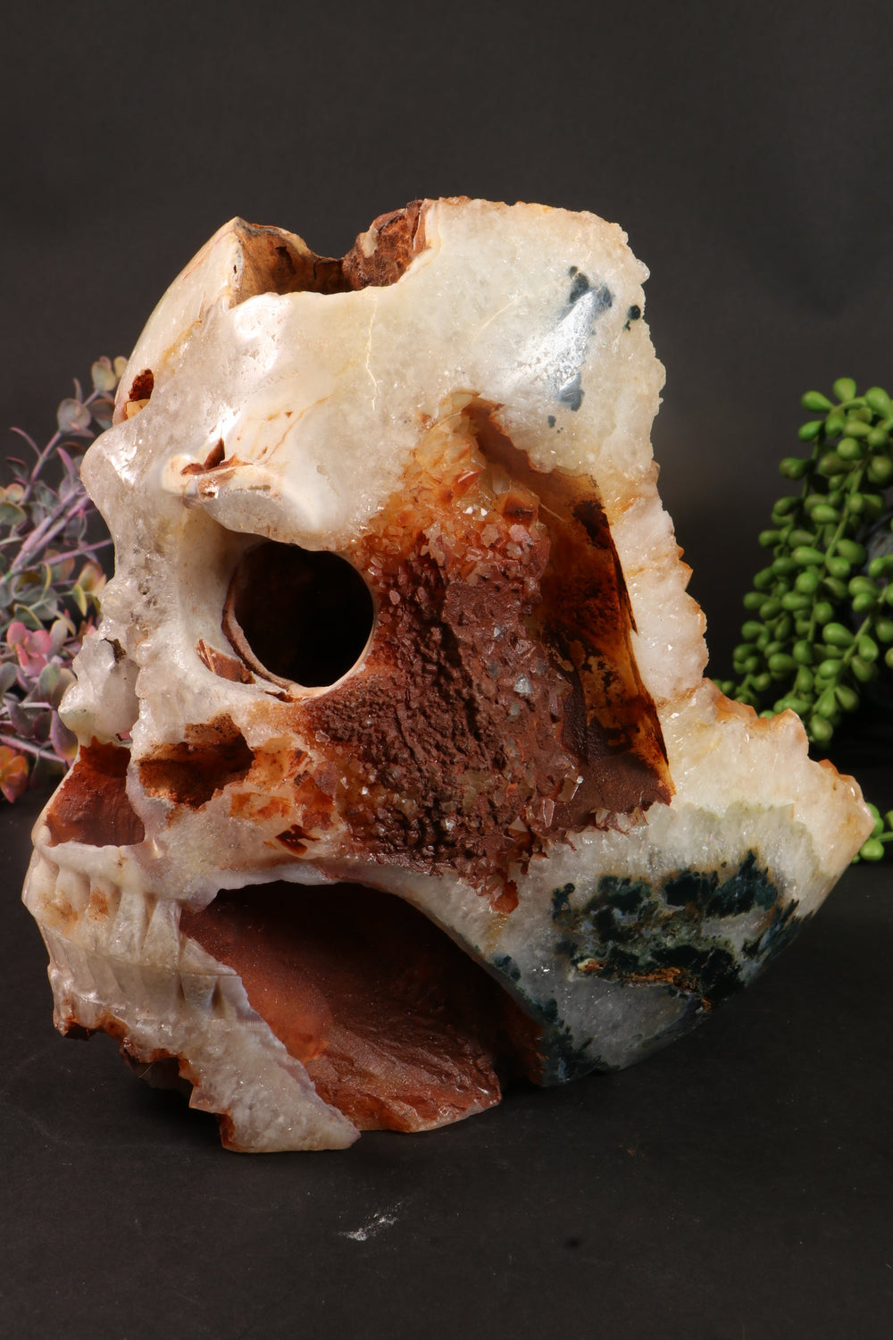 Quartz Cluster Skull Carving TU3789