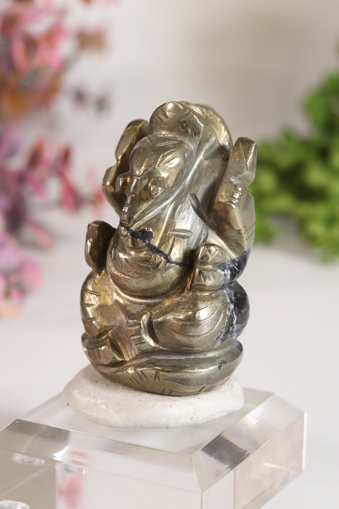 Pyrite Ganesha Carving TV134