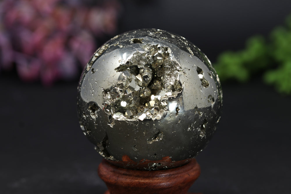 2.1" Peruvian Pyrite Sphere TV190