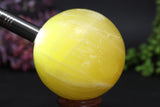 3" Pakistan Yellow Calcite Sphere TV53