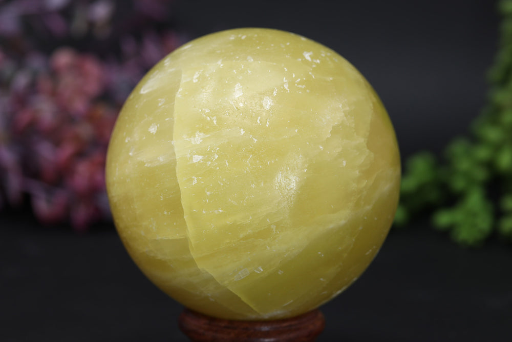 3" Pakistan Yellow Calcite Sphere TV53