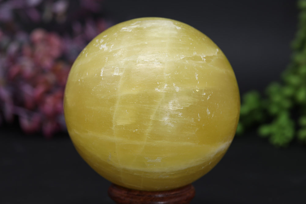 3" Pakistan Yellow Calcite Sphere TV53