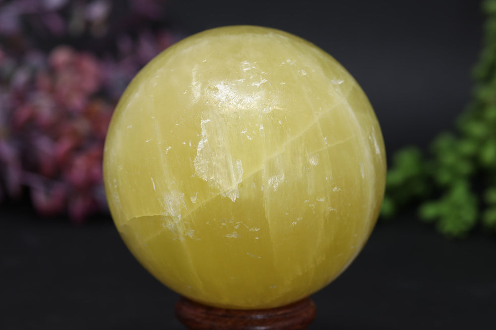 3" Pakistan Yellow Calcite Sphere TV53