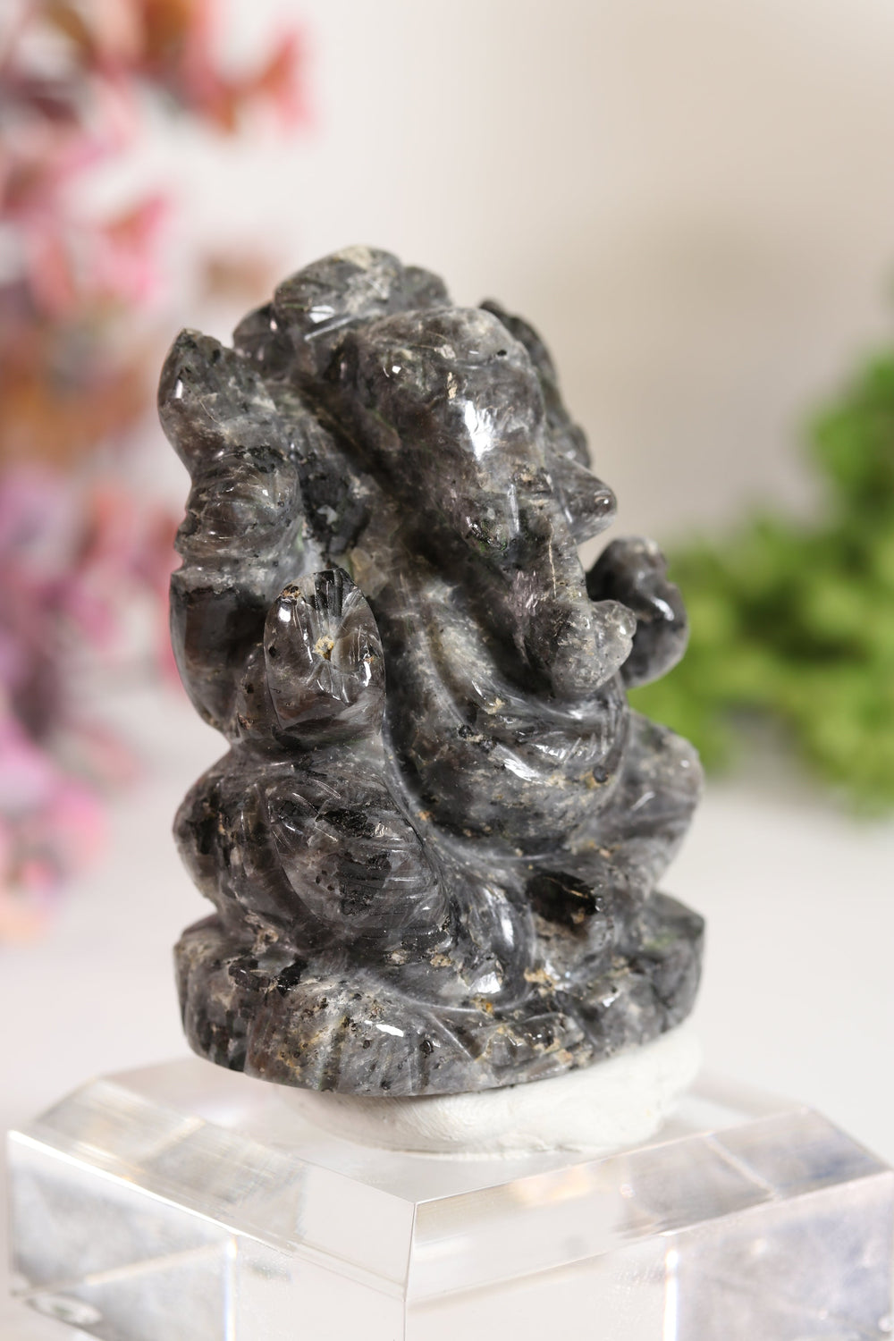 Larvikite Ganesha Carving TV695