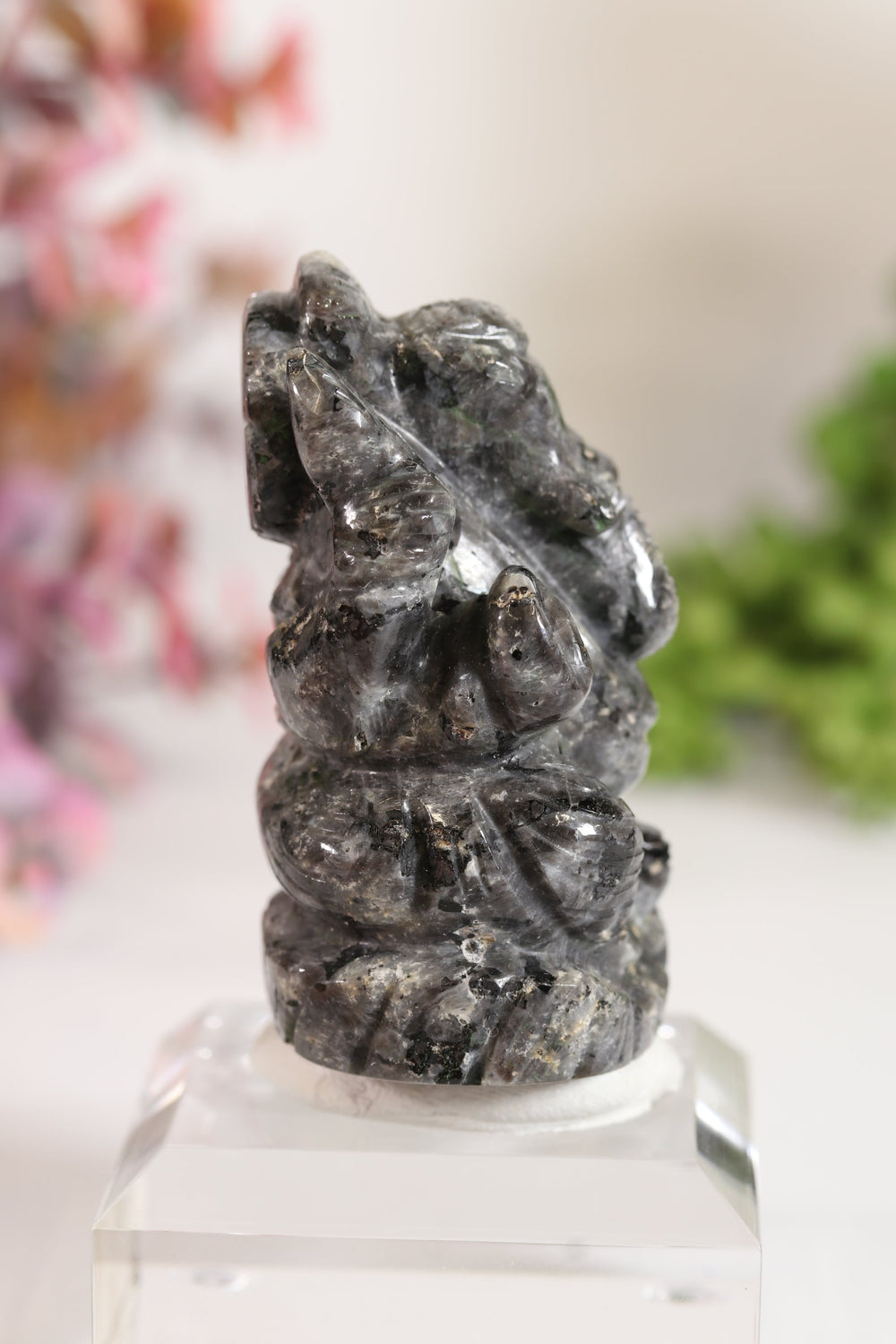 Larvikite Ganesha Carving TV695