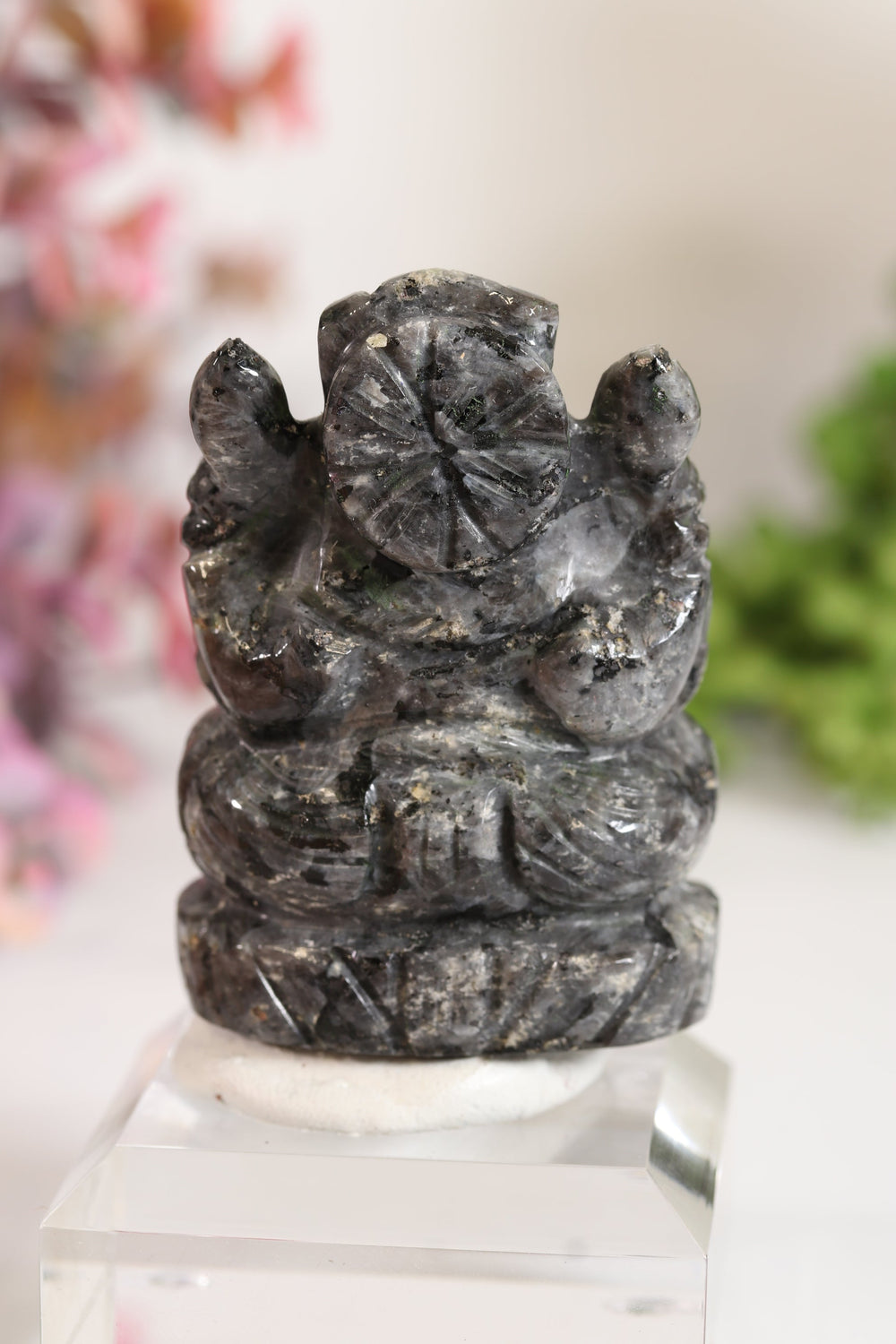 Larvikite Ganesha Carving TV695