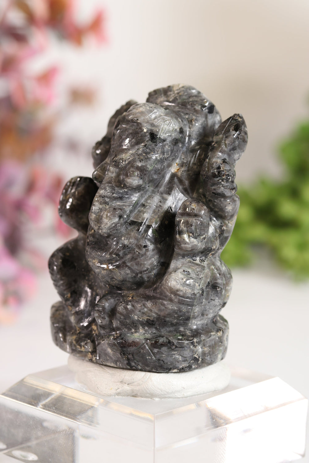 Larvikite Ganesha Carving TV695