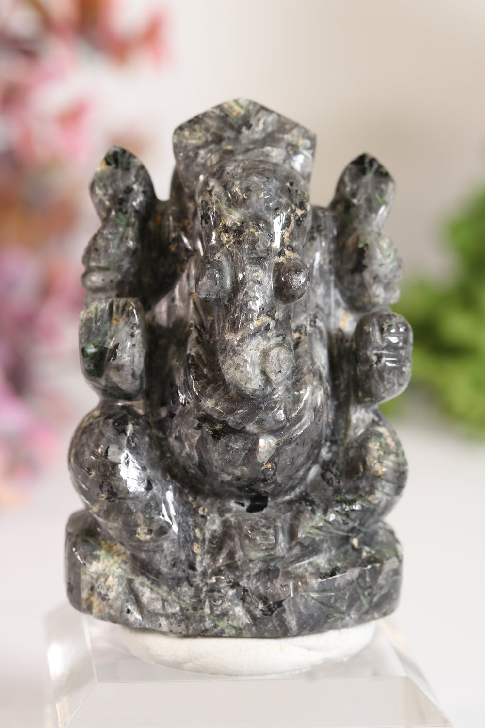 Larvikite Ganesha Carving TV698