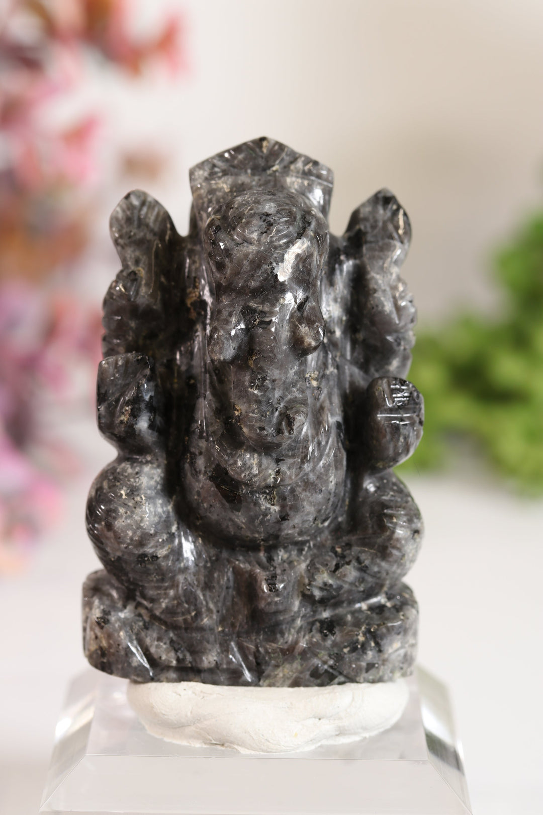 Larvikite Ganesha Carving TV699