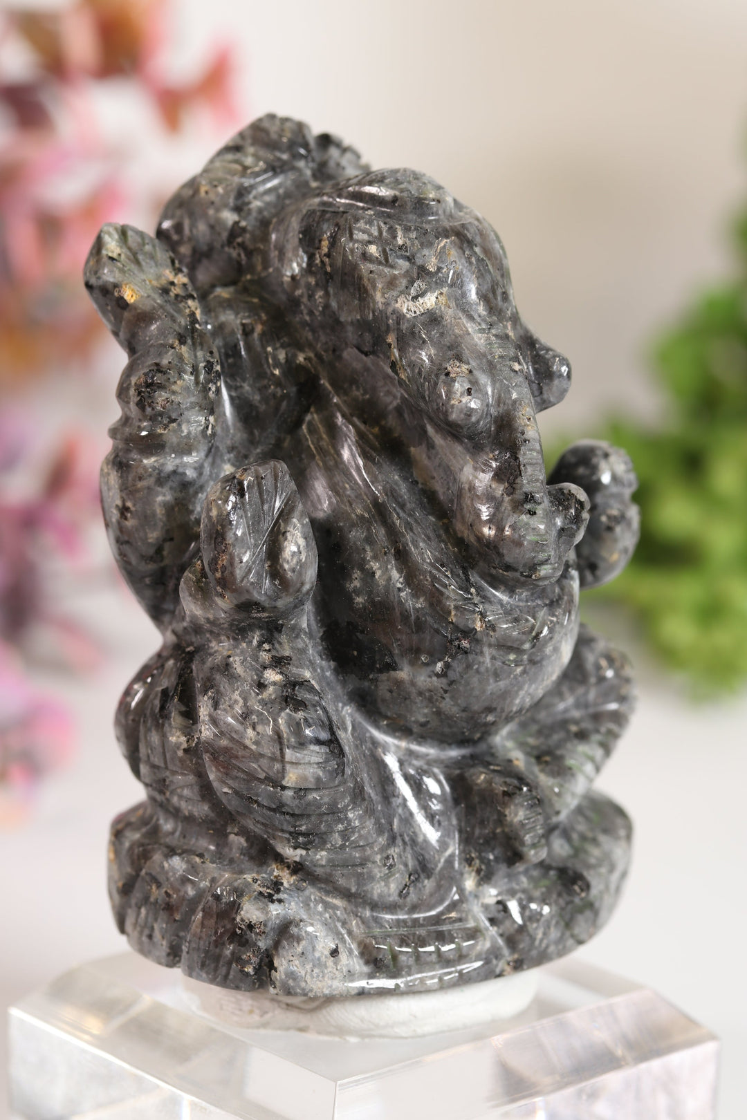 Larvikite Ganesha Carving TV700