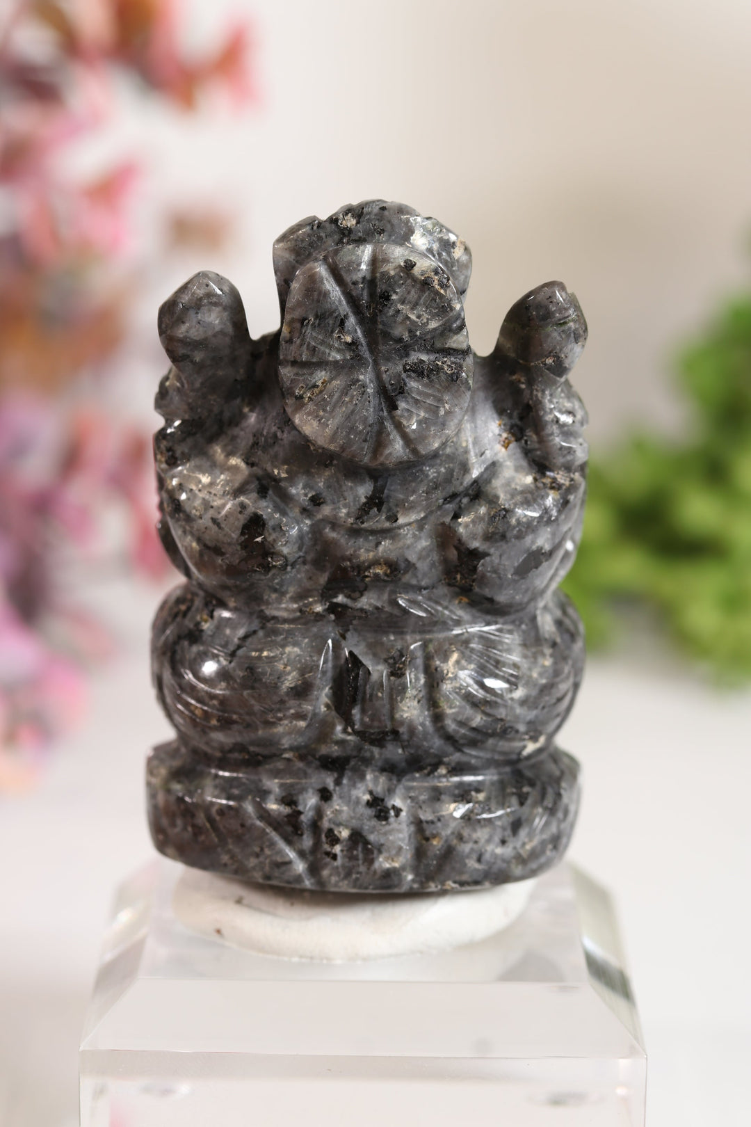 Larvikite Ganesha Carving TV701