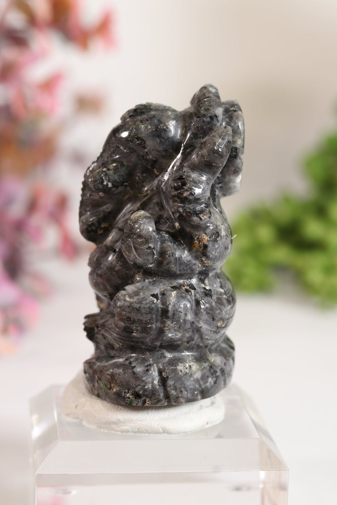 Larvikite Ganesha Carving TV701