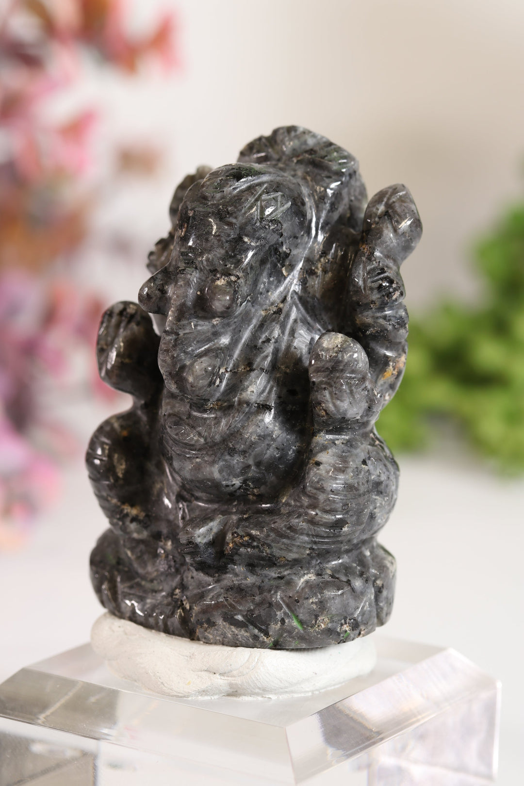 Larvikite Ganesha Carving TV701