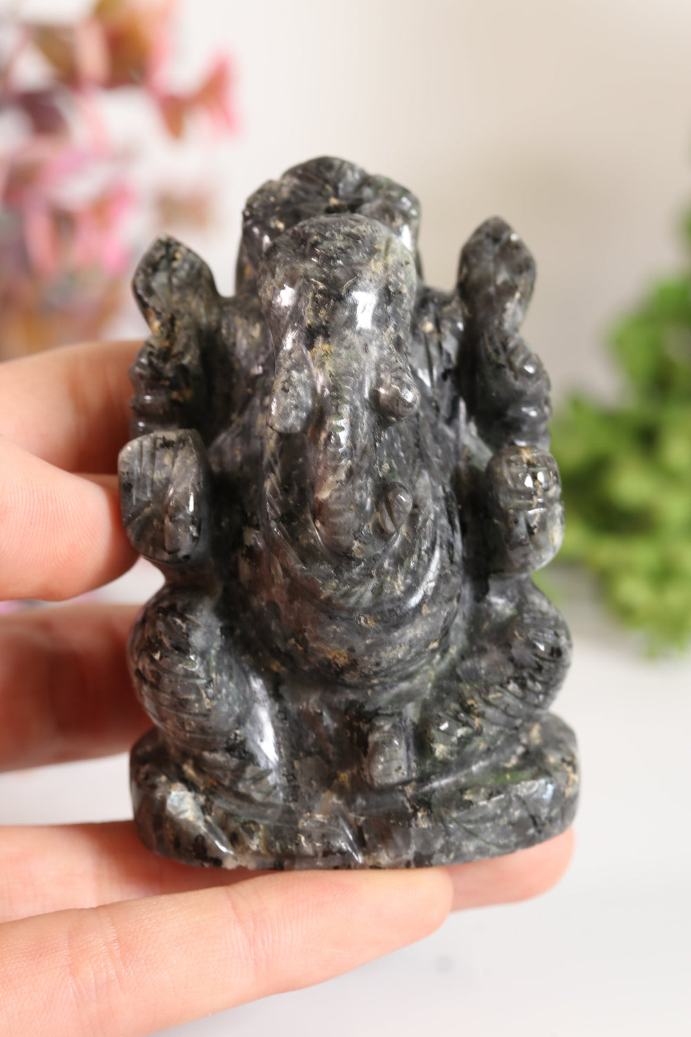 Larvikite Ganesha Carving TV705